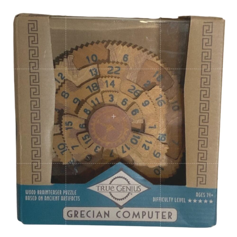 True Genius Grecian Computer Brainteaser Wooden Puzzle New With Tags